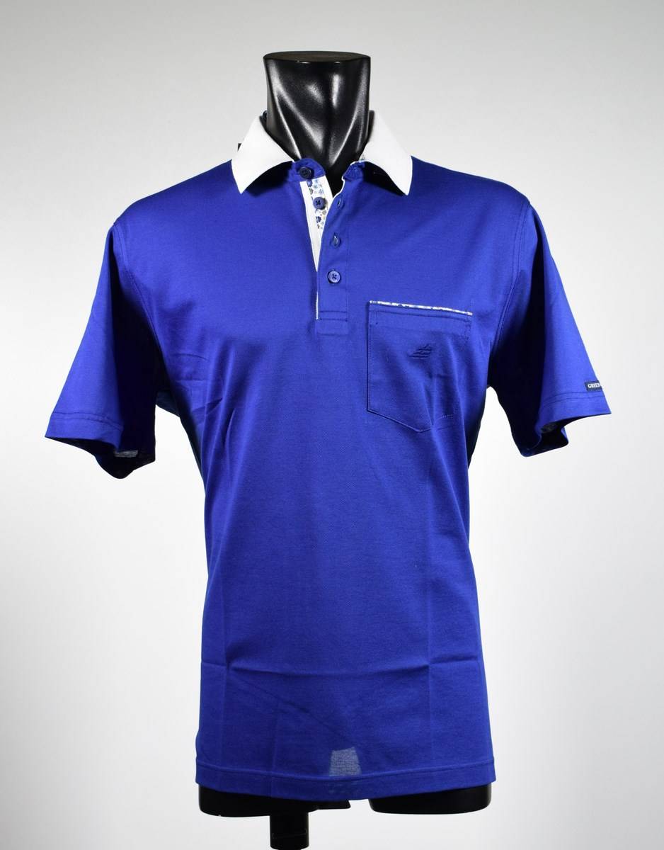 Green Coast Polo elegante green coast con taschino in filo di scozia