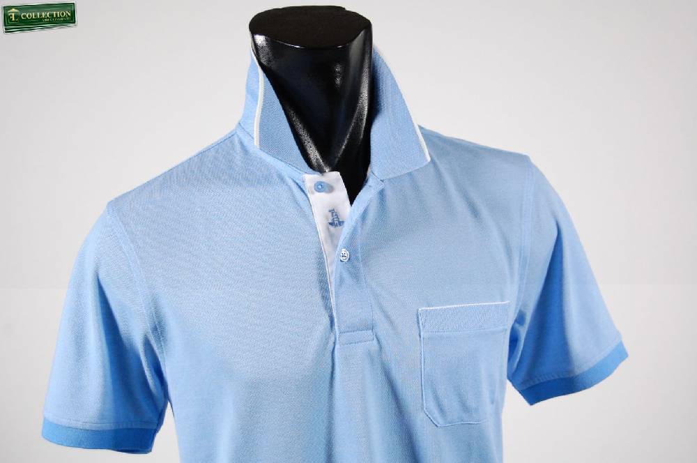 Bramante Polo no stiro bramante in due colori con taschino Comprare a buon mercato