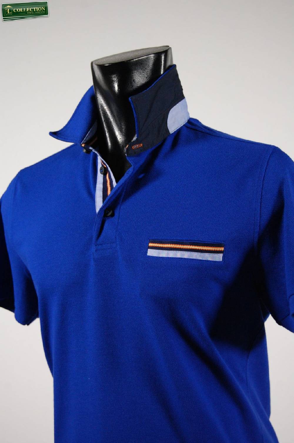 MG Polo con taschino in cotone piqué Grande vendita
