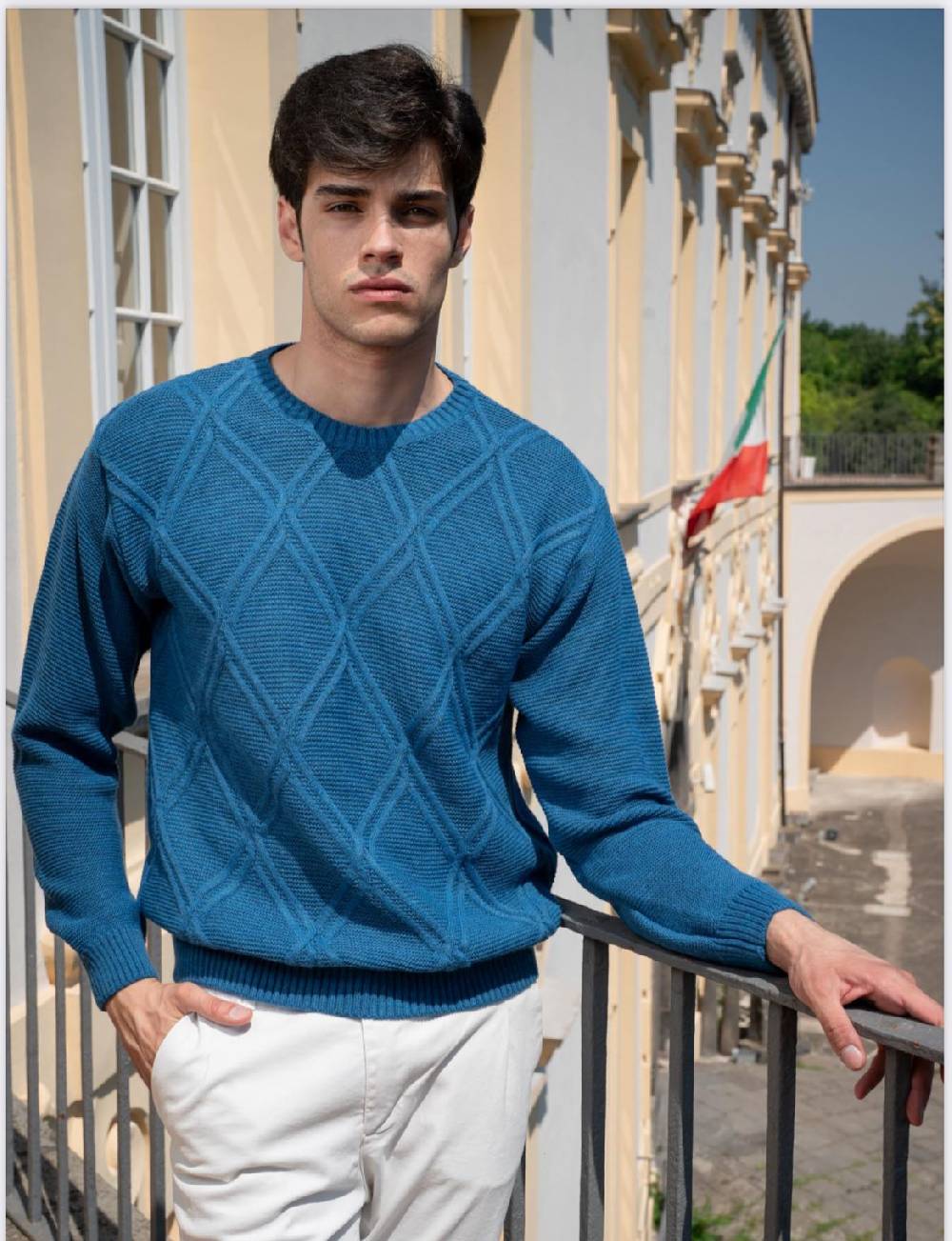 Manuel Garcia Girocollo manuel garcia beige in misto lana Offerta esclusiva