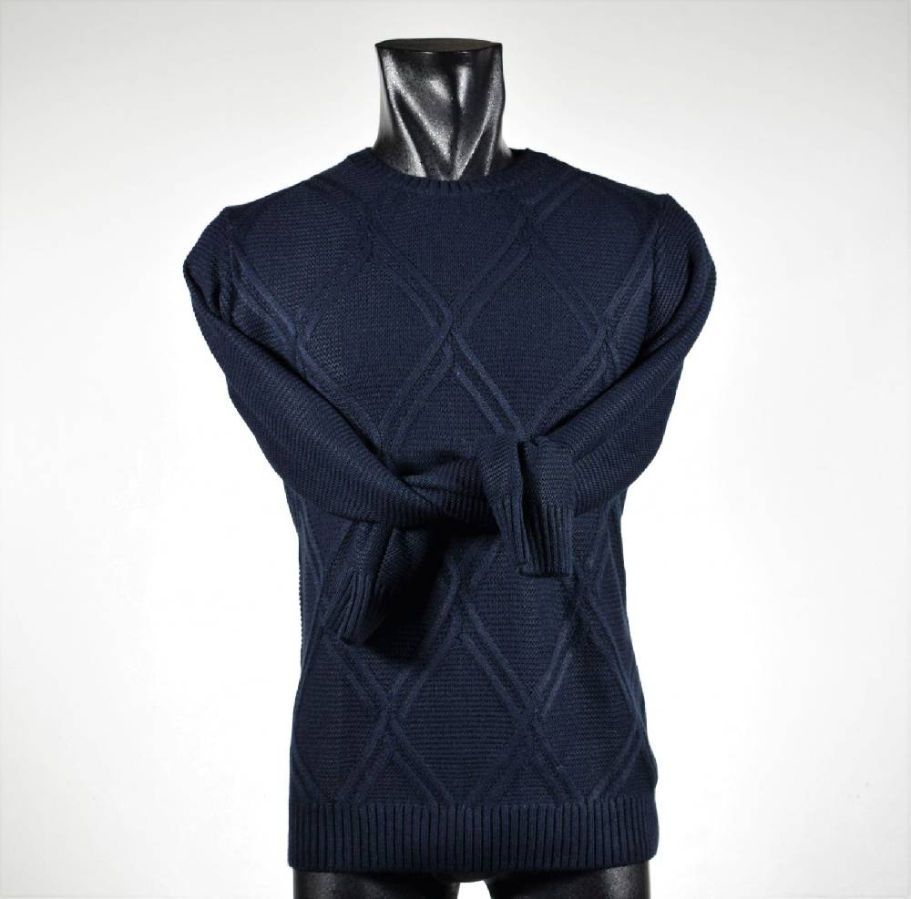 Manuel Garcia Girocollo manuel garcia blu in misto lana Black Friday