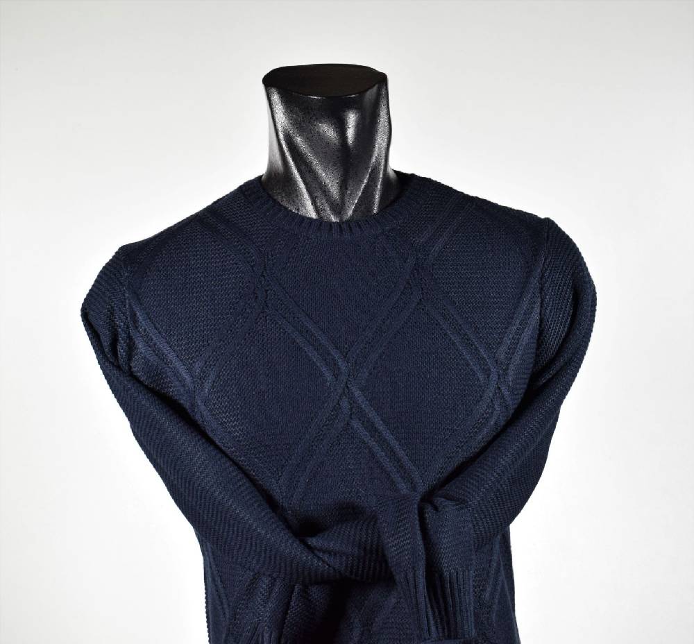 Manuel Garcia Girocollo manuel garcia blu in misto lana Black Friday