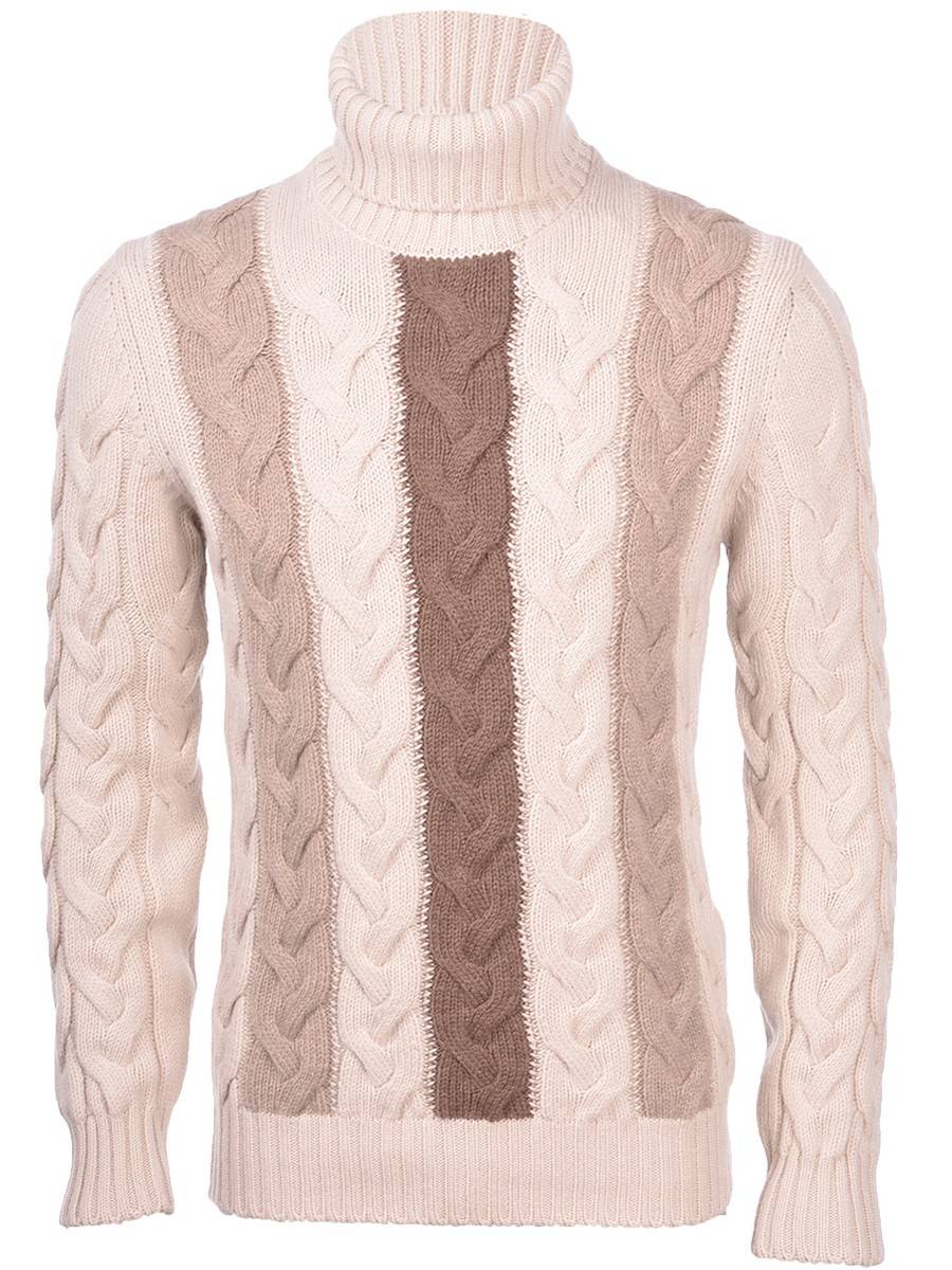 Gran Sasso Maglione a dolcevita gran sasso panna in pura lana air wool
