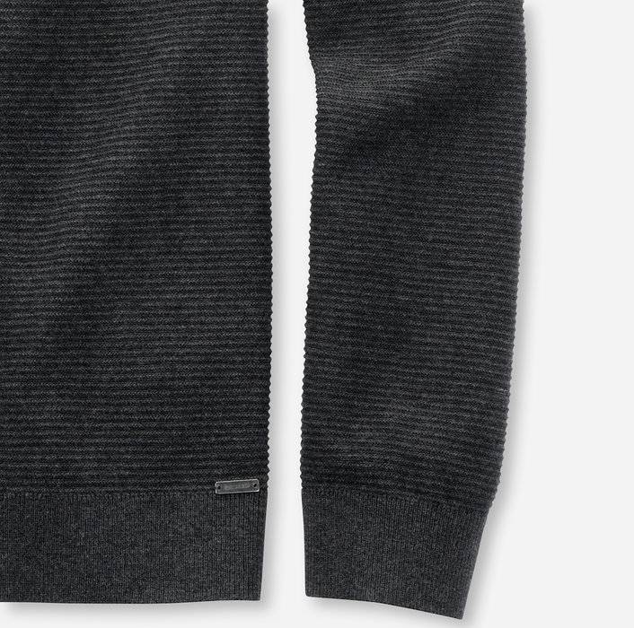 Olymp Maglione girocollo olymp grigio antracite in cotone bio modern fit Online Outlet
