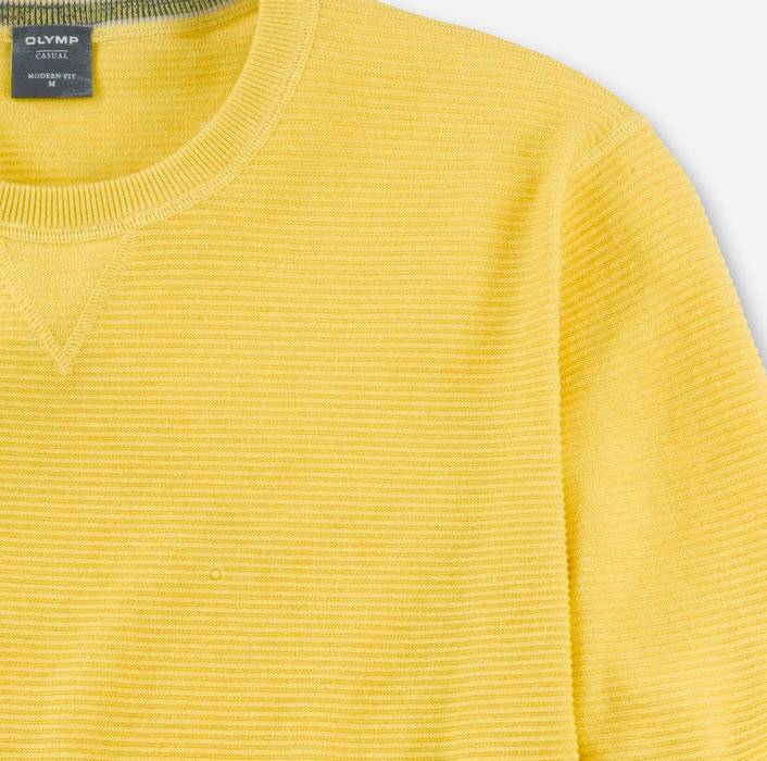 Olymp Maglione girocollo olymp giallo in cotone bio modern fit Lightning offer