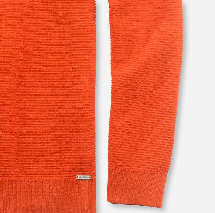 Olymp Maglione girocollo olymp arancio in cotone bio modern fit Grandi sconti