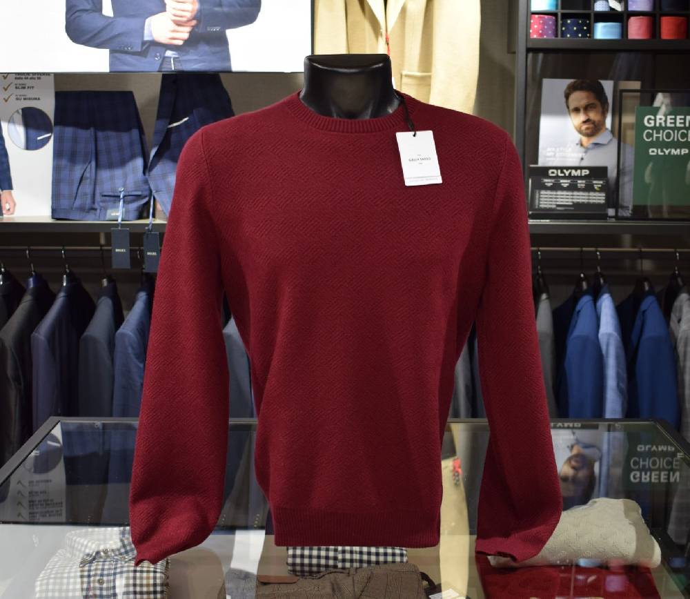 Gran Sasso Maglione girocollo gran sasso bordeaux lana merinos extrafine Super Saving Price