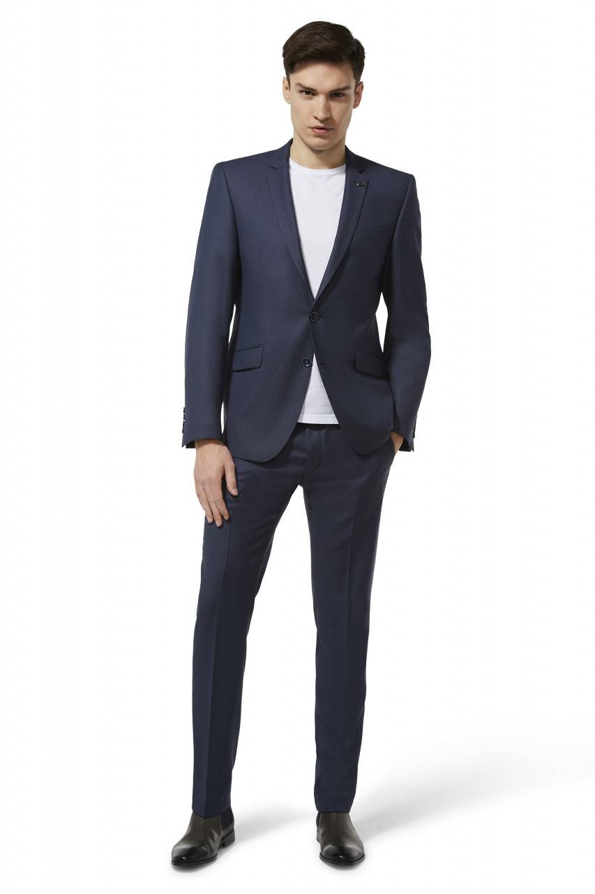 Digel Abito blu medio drop quattro corto slim fit digel in lana reda super 110's Ultimi tre giorni