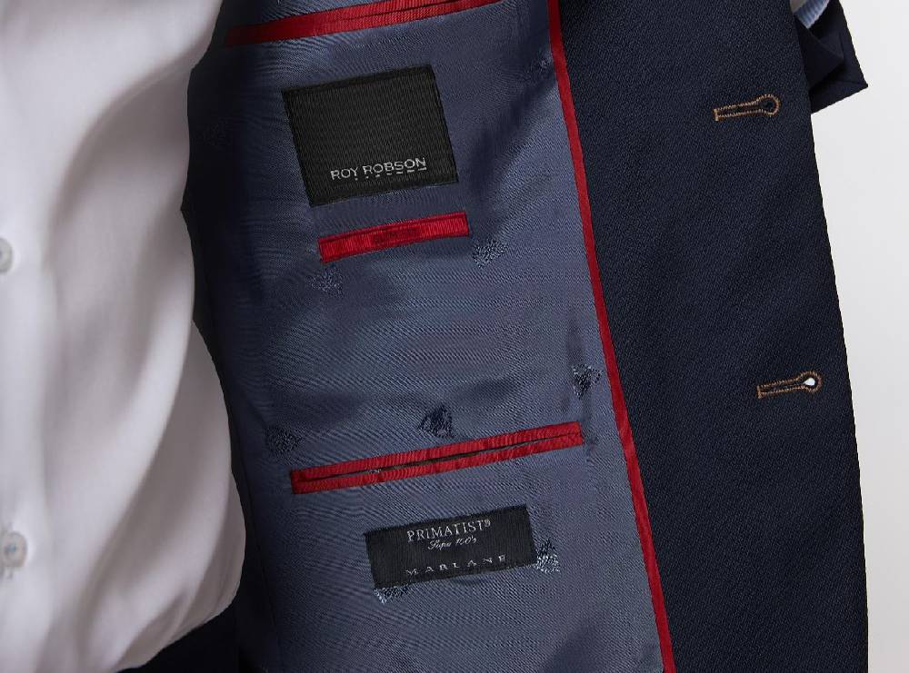 Roy Robson Abito blu roy robson slim fit in lana merlane operata Solo un giorno rimasto