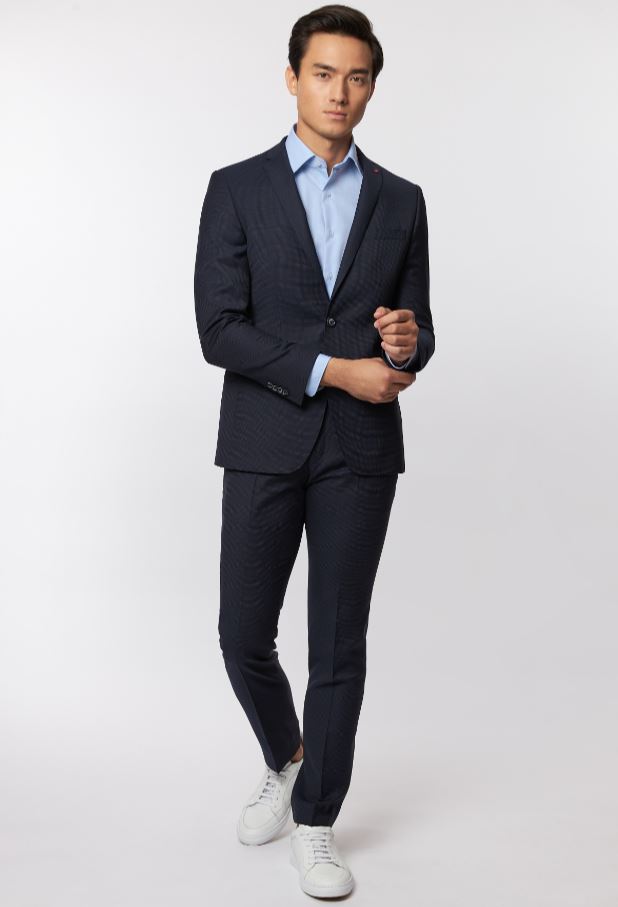 Roy Robson Abito roy robson blu micro disegno slim fit lana merlane idrorepellente