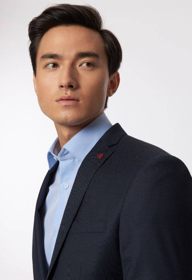 Roy Robson Abito roy robson blu micro disegno slim fit lana merlane idrorepellente Super sconto