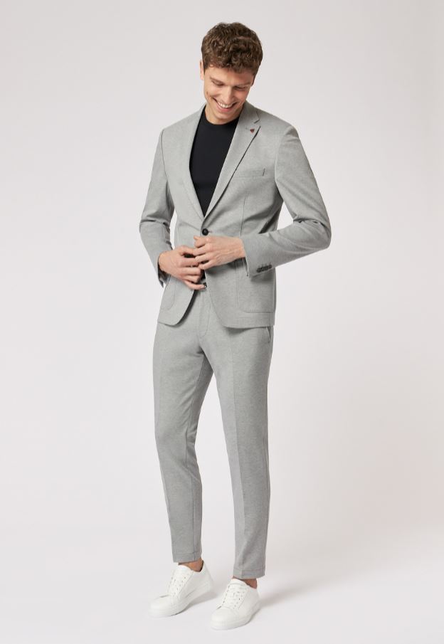 Roy Robson Abito grigio chiaro roy robson in jersey stretch Limitato a 3 giorni
