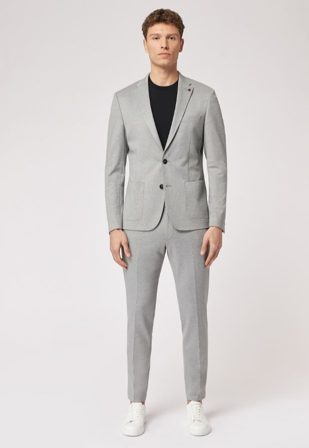 Roy Robson Abito grigio chiaro roy robson in jersey stretch Limitato a 3 giorni