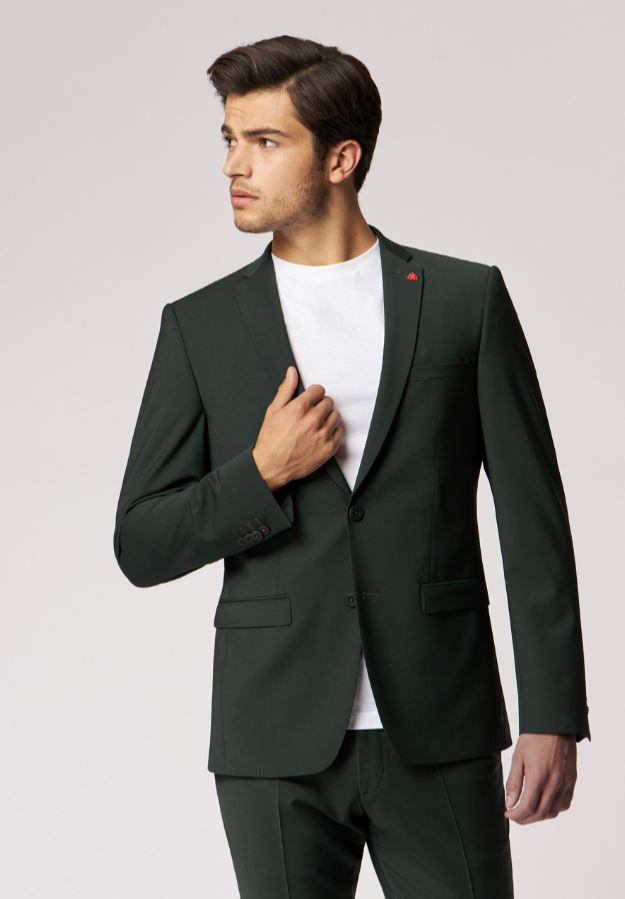 Roy Robson Abito verde scuro roy robson extra slim fit in lana stretch Black Friday Prezzi
