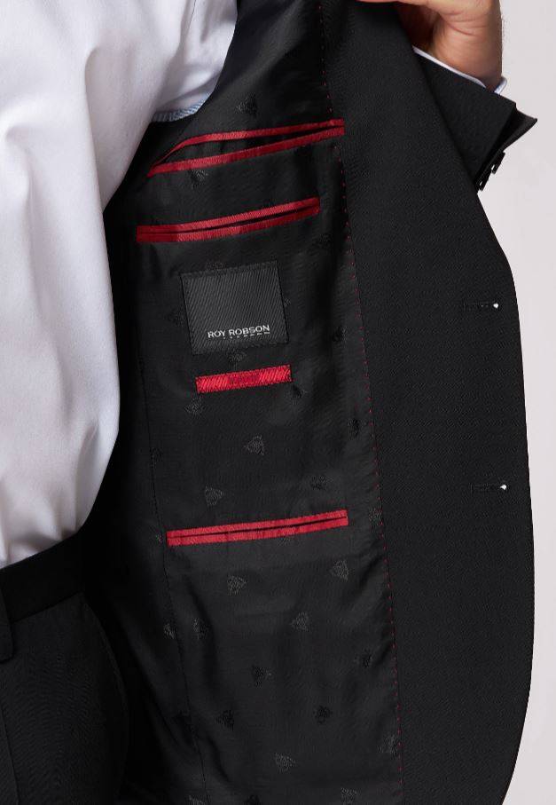 Roy Robson Abito slim fit nero roy robson lana stretch In Linea