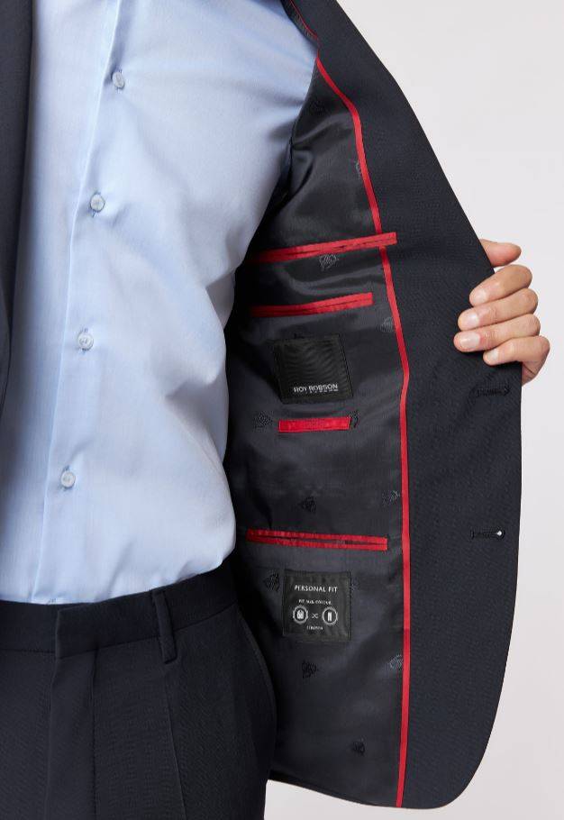 Roy Robson Abito blu slim fit roy robson lana stretch Nuovo