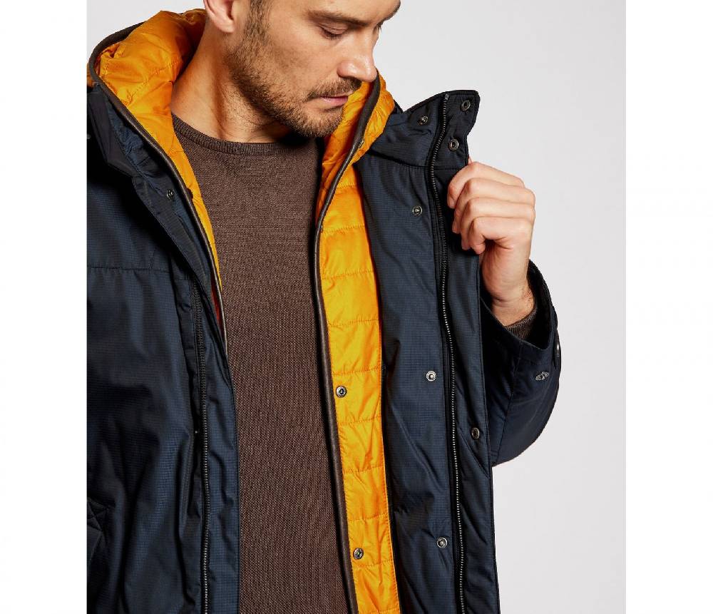 Bugatti Parka blu bugatti con cappuccio staccabile modern fit Negozi Online