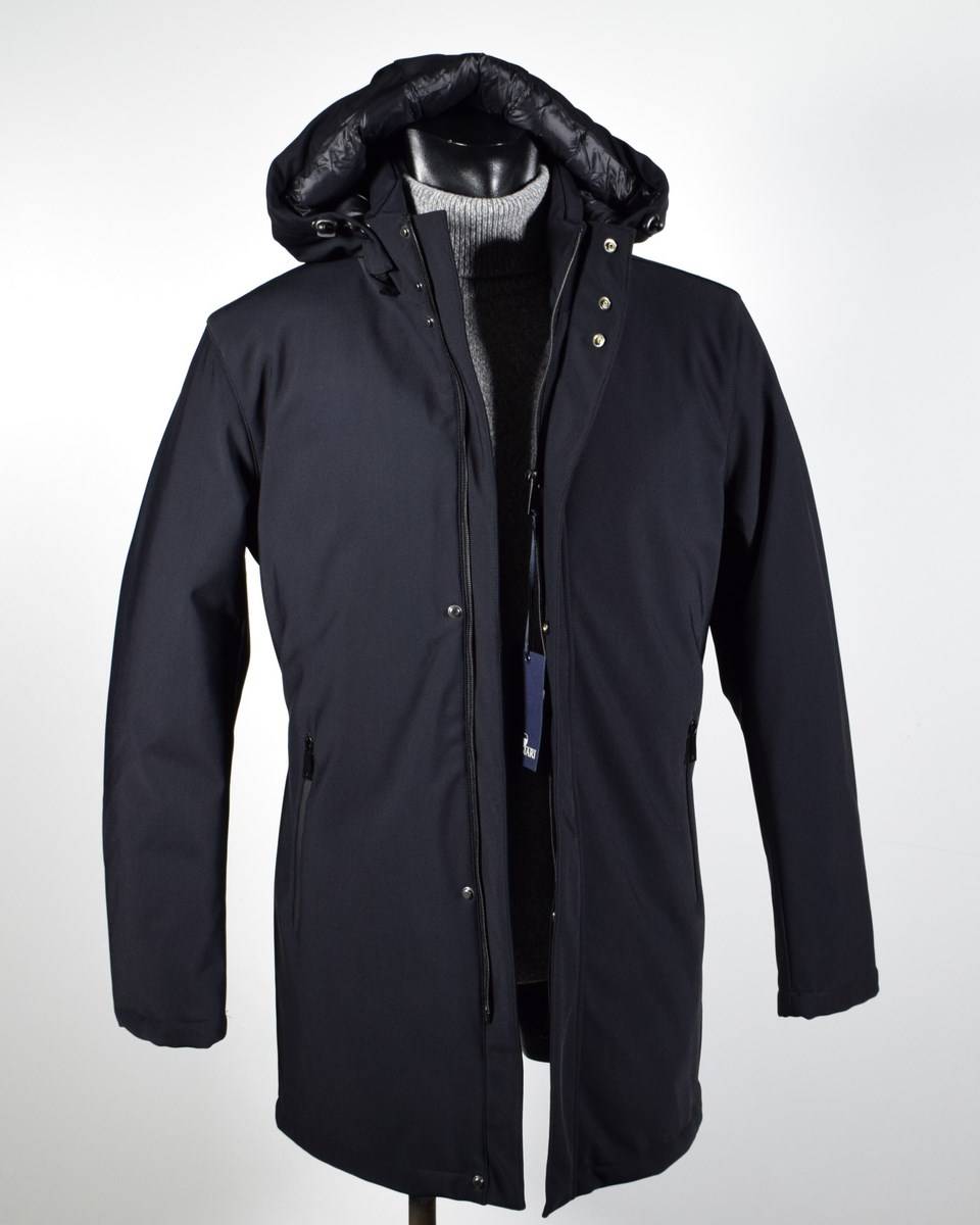 Adimari Parka adimari slim fit con cappuccio staccabile in eco piuma Affare Del Giorno