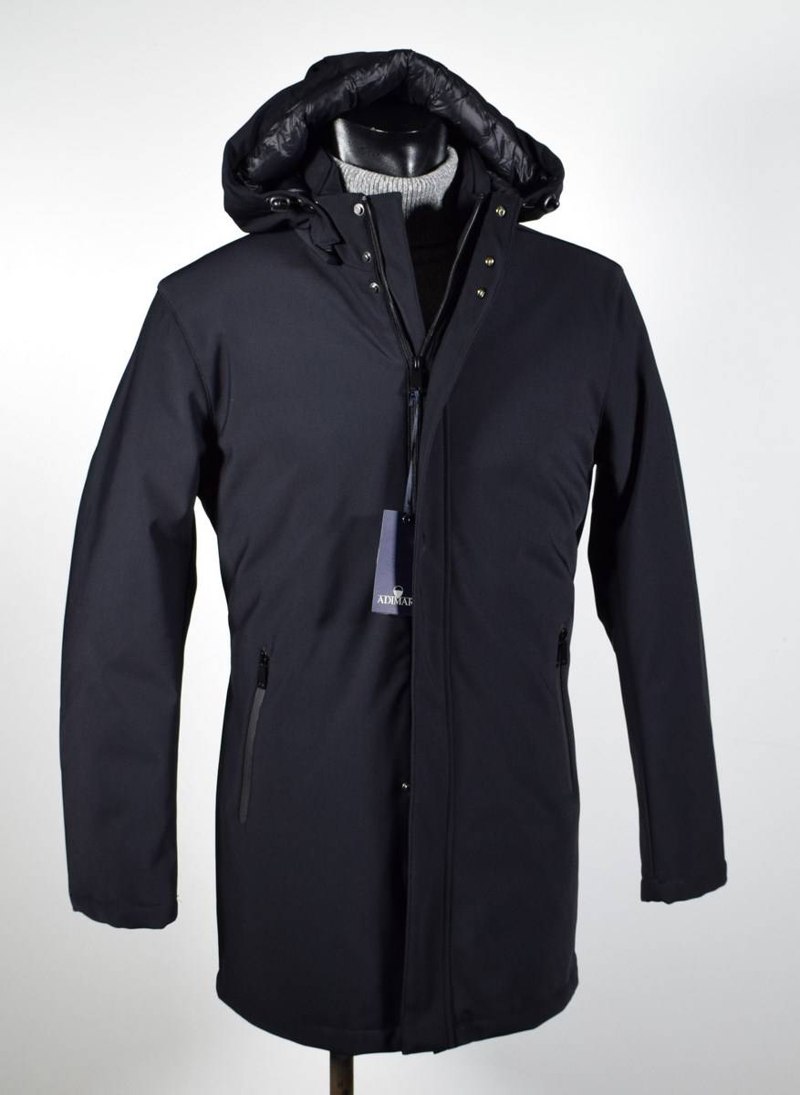 Adimari Parka adimari slim fit con cappuccio staccabile in eco piuma Affare Del Giorno
