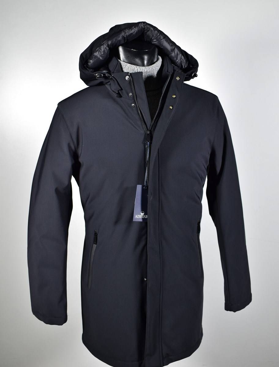 Adimari Parka adimari slim fit con cappuccio staccabile in eco piuma Affare Del Giorno