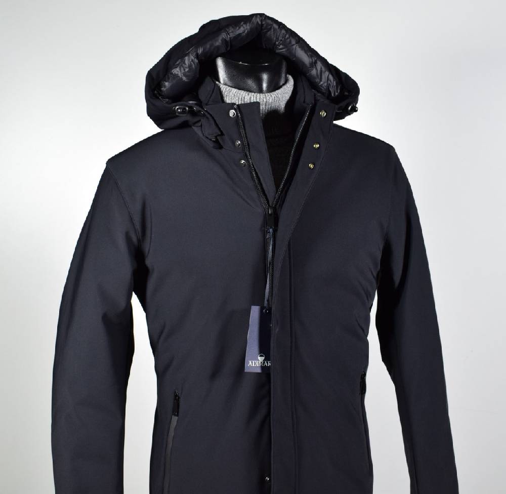 Adimari Parka adimari slim fit con cappuccio staccabile in eco piuma Affare Del Giorno
