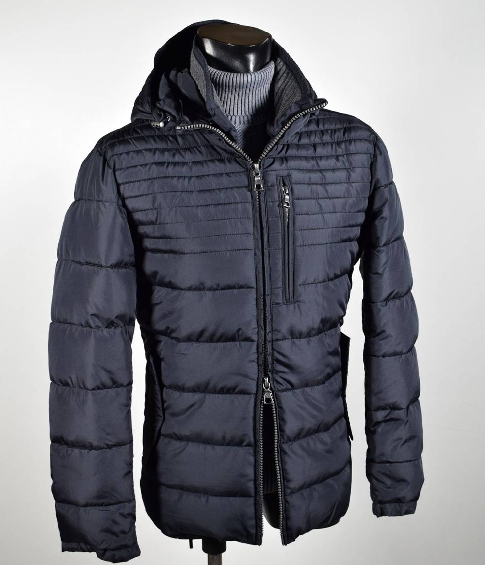 Talenti Giubbotto corto blu talenti con cappuccio staccabile regular fit Prezzo Ridotto