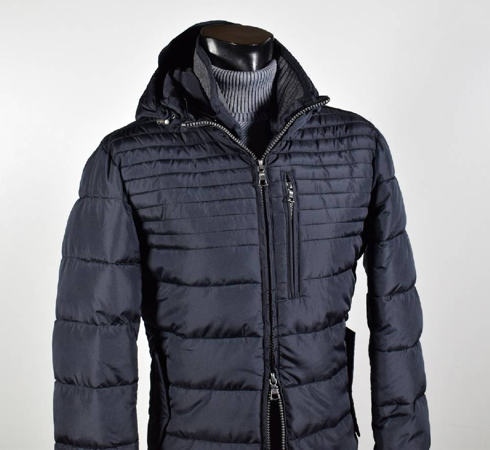 Talenti Giubbotto corto blu talenti con cappuccio staccabile regular fit Prezzo Ridotto