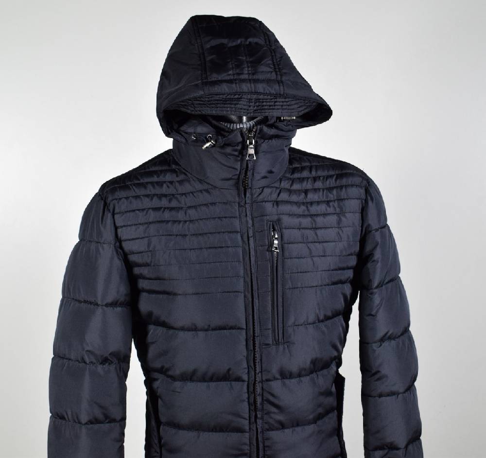 Talenti Giubbotto corto blu talenti con cappuccio staccabile regular fit Prezzo Ridotto