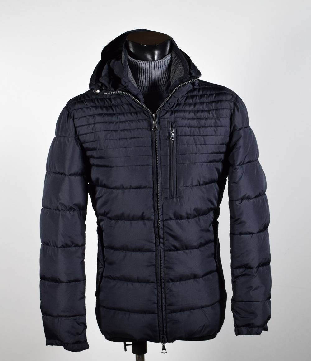 Talenti Giubbotto corto blu talenti con cappuccio staccabile regular fit Prezzo Ridotto
