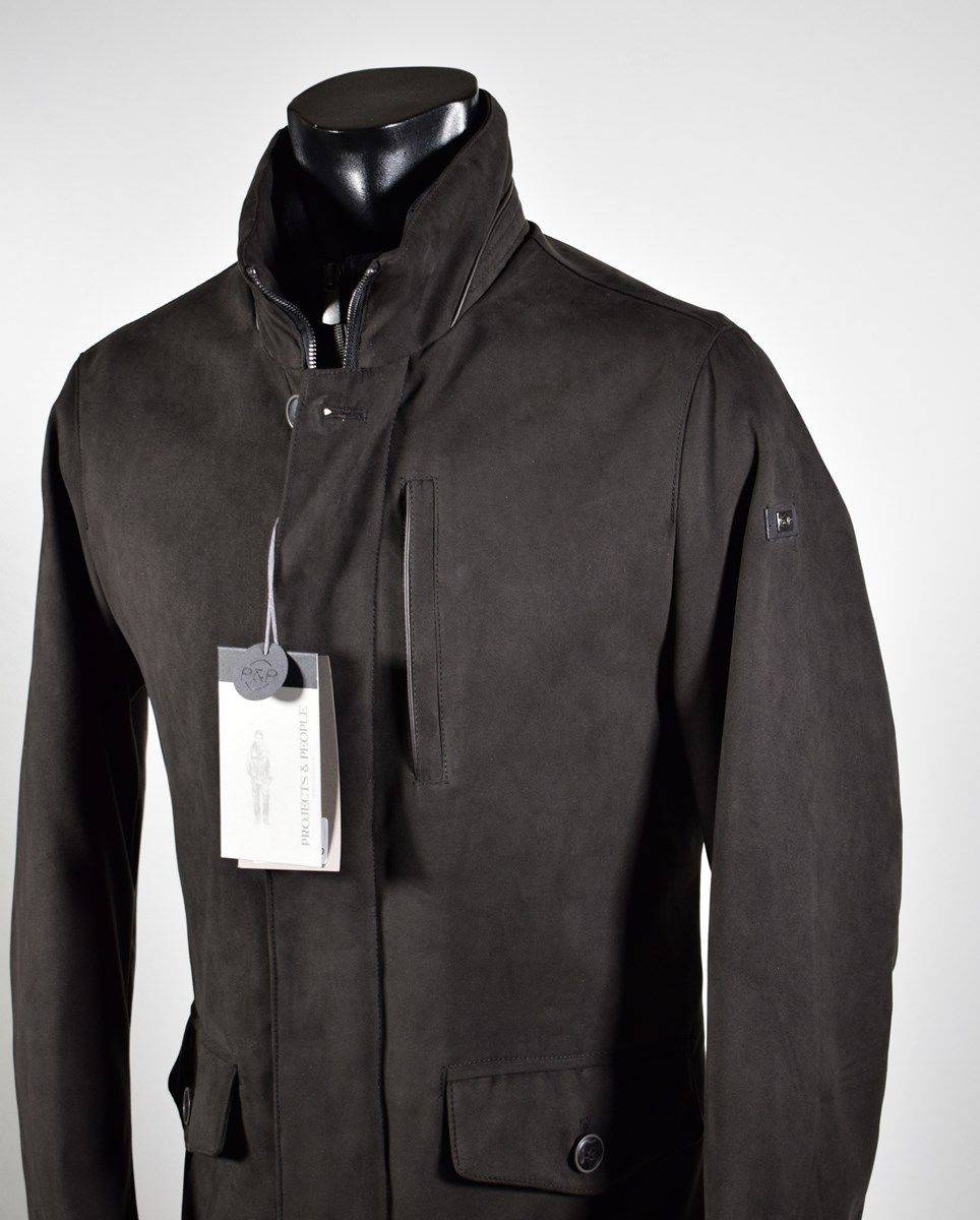 Projects & People Giaccone marrone in eco camoscio con pettorina staccabile Offerta