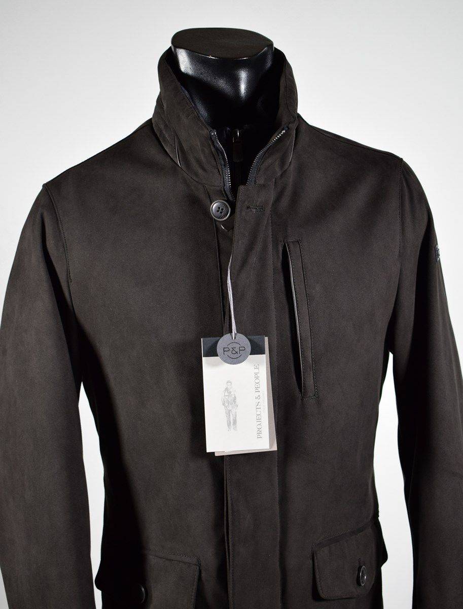 Projects & People Giaccone marrone in eco camoscio con pettorina staccabile Offerta