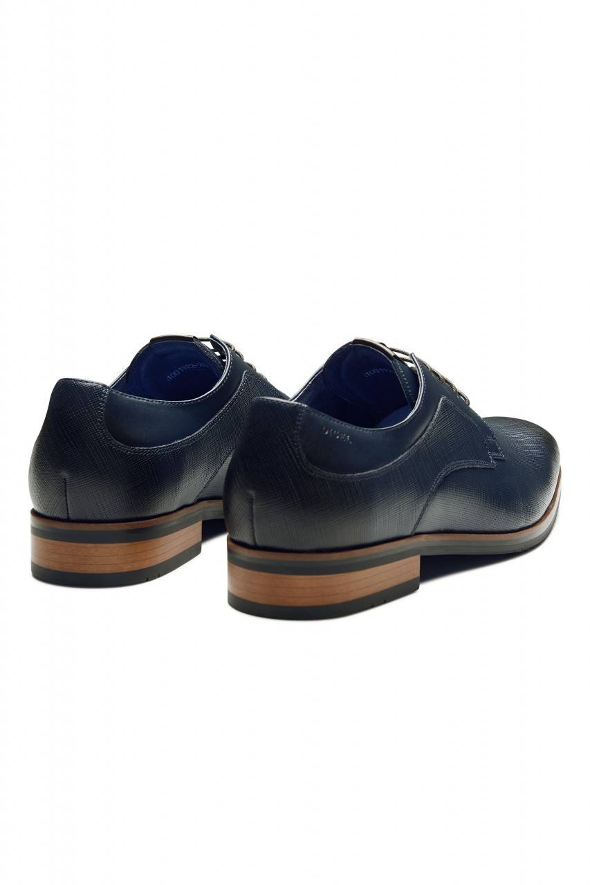 Digel Scarpa elegante derby stringata blu digel in pelle lavorata Online