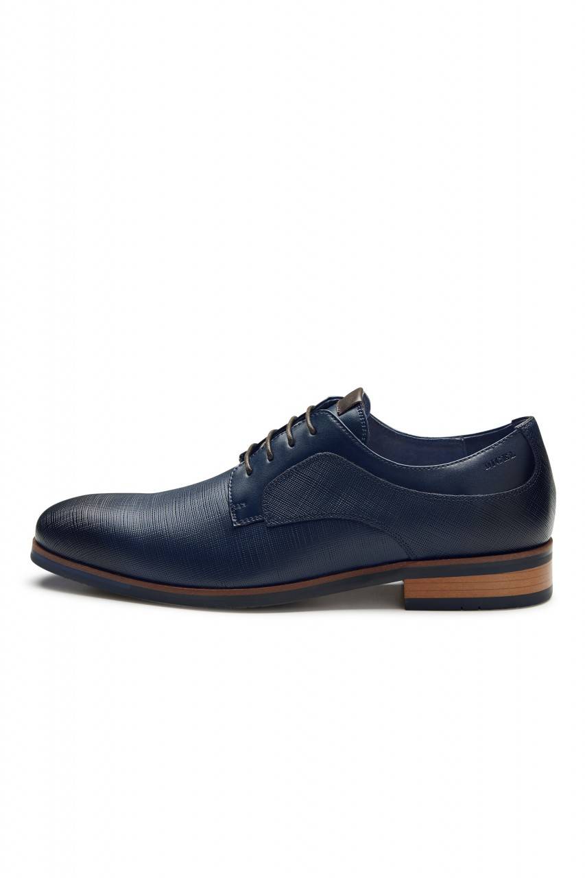 Digel Scarpa elegante derby stringata blu digel in pelle lavorata Online