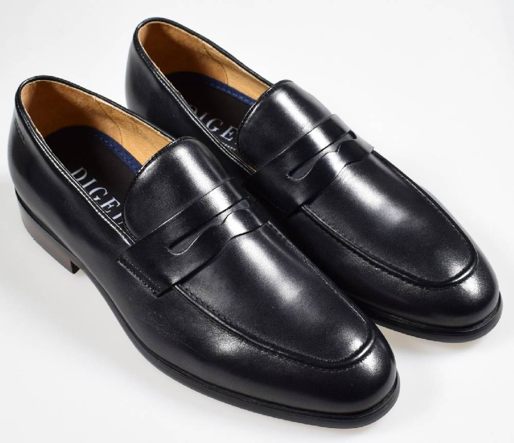 Digel Moccasino nero elegante e raffinato digel in vera pelle
