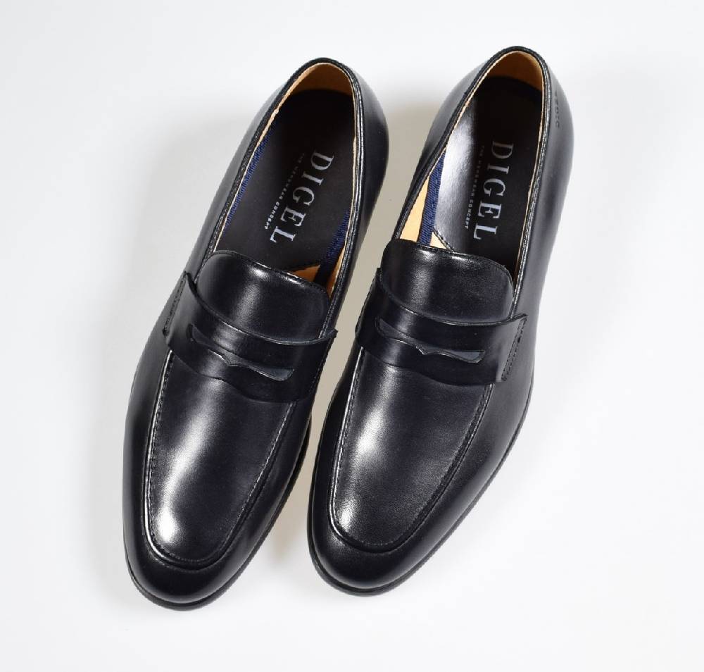Digel Moccasino nero elegante e raffinato digel in vera pelle Offerte