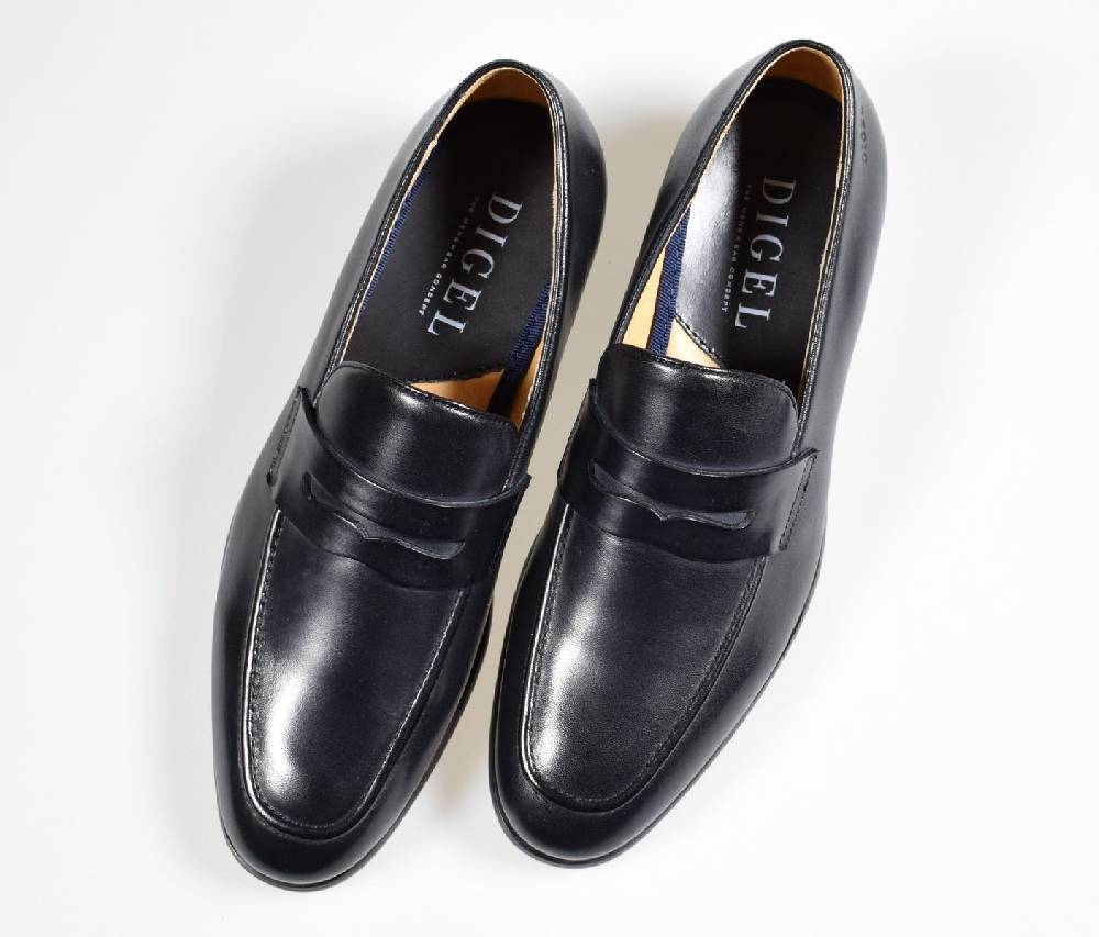 Digel Moccasino nero elegante e raffinato digel in vera pelle Offerte