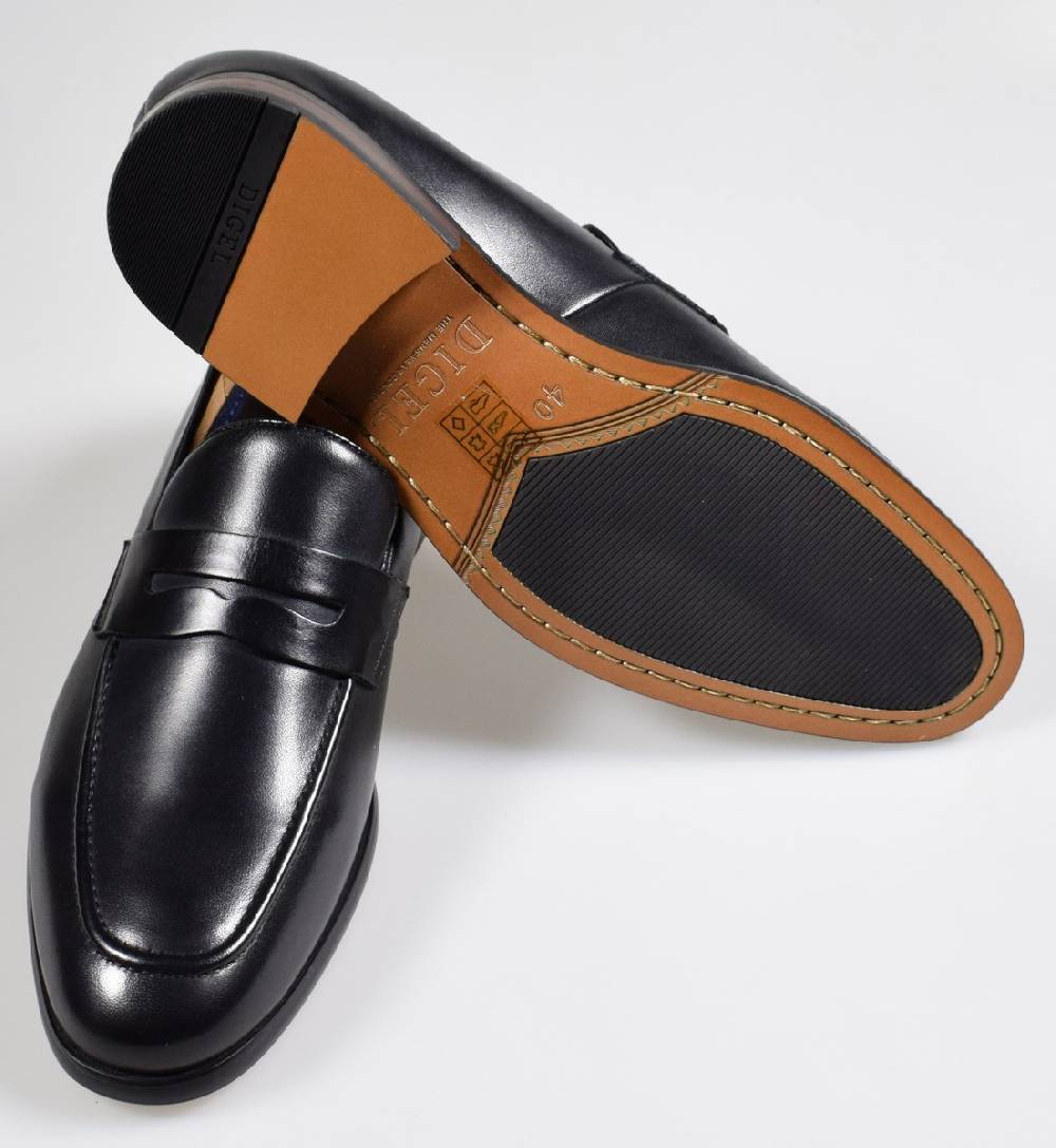 Digel Moccasino nero elegante e raffinato digel in vera pelle Offerte