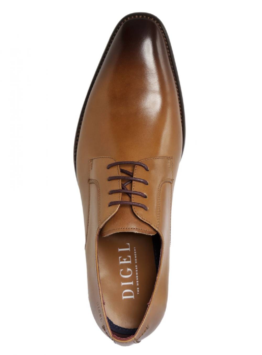 Digel Scarpa stringata digel color cognac in vera pelle Vendita Economica