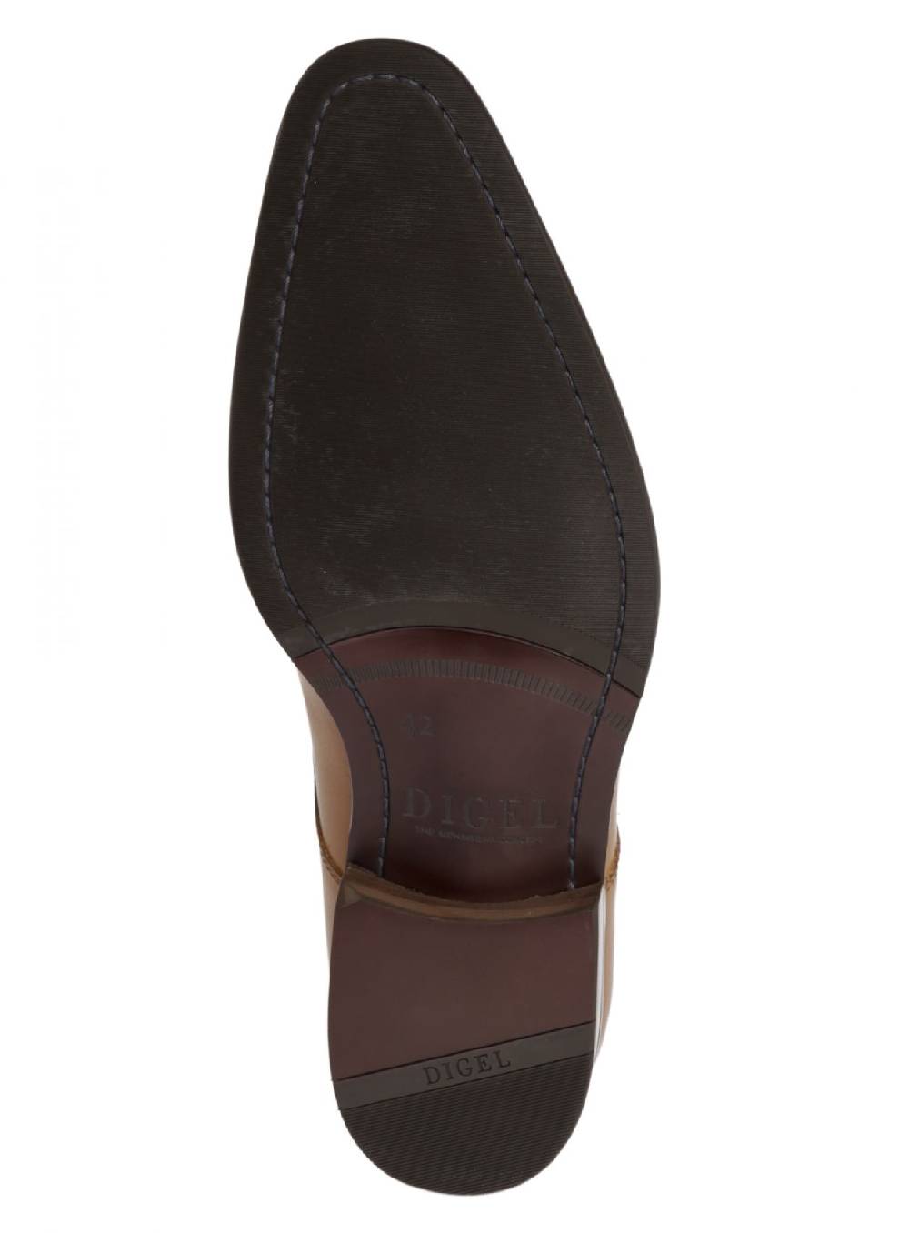 Digel Scarpa stringata digel color cognac in vera pelle Vendita Economica