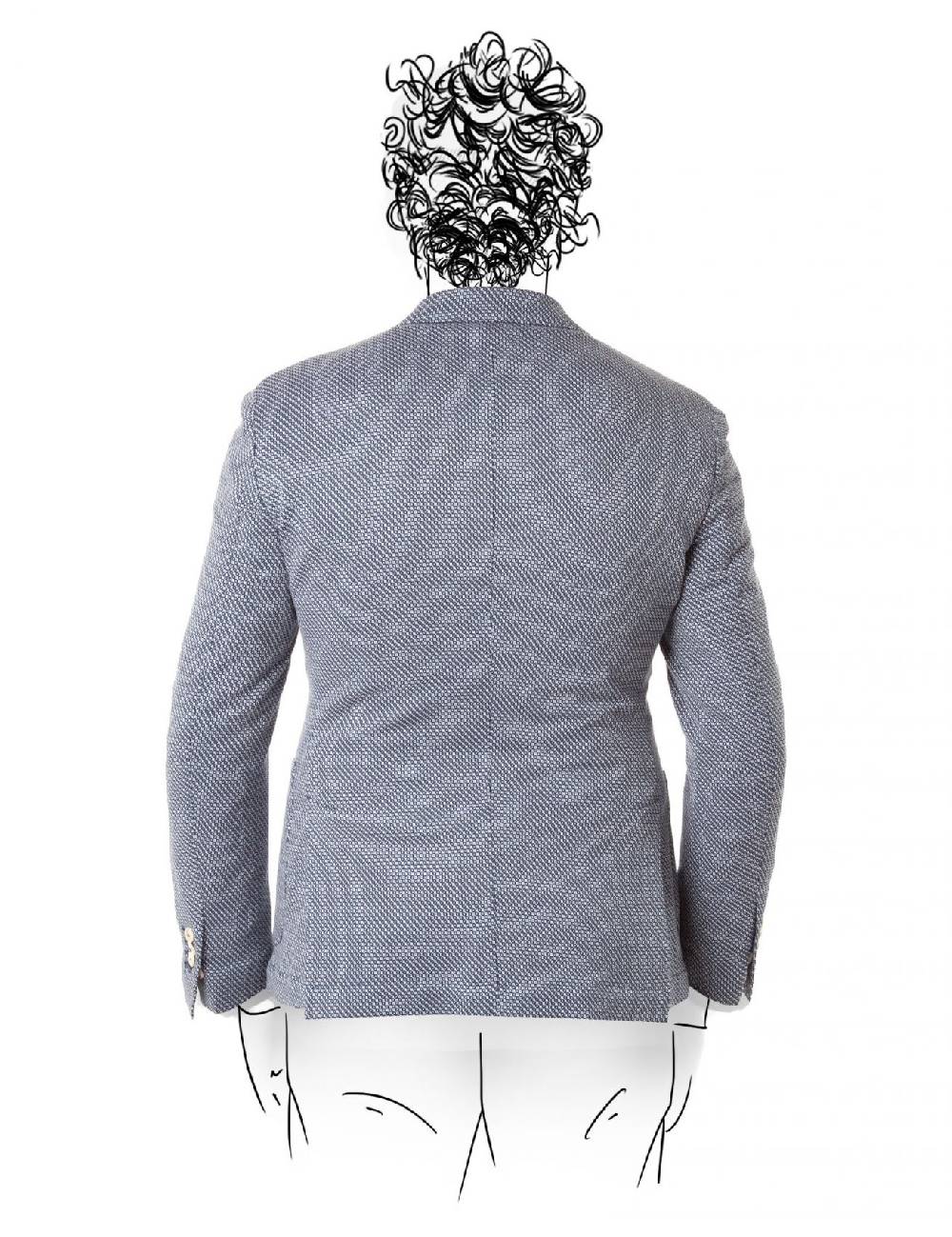 Fradi Giacca slim fit sfoderata fradi in cotone sfoderata micro disegno azzurro Vendite Flash