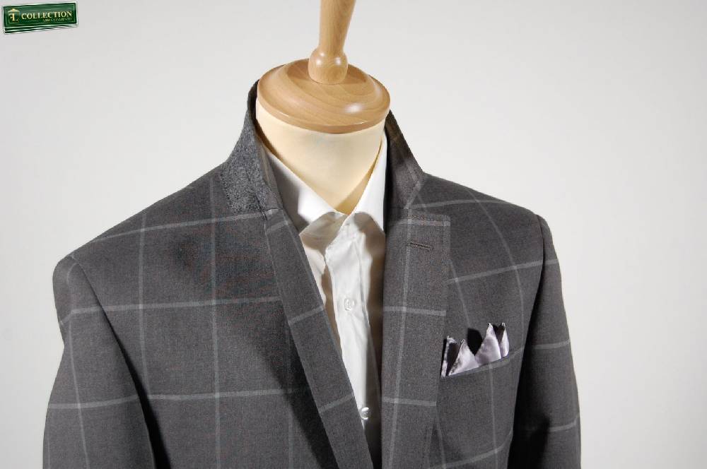 Piero Giachi Giacca blazer a quadri grigio con toppe piero giachi Negozio