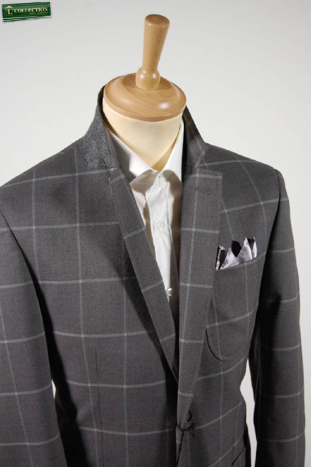 Piero Giachi Giacca blazer a quadri grigio con toppe piero giachi Negozio