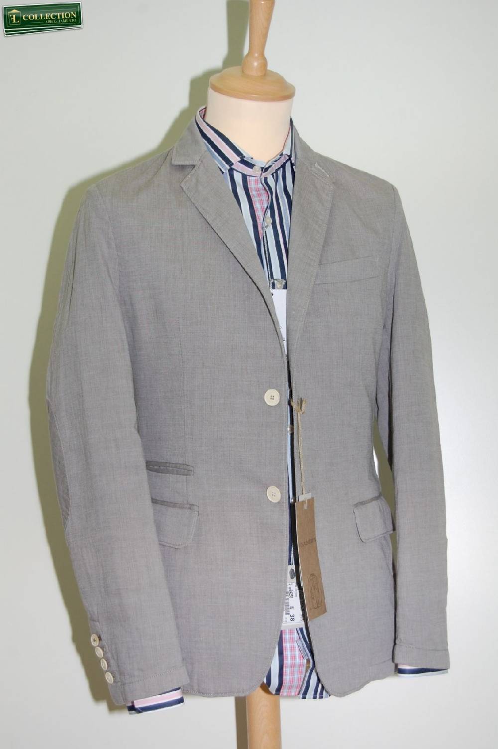 John Barritt Giacca moda cotone lavato grigio John Barritt Negozio online di fabbrica