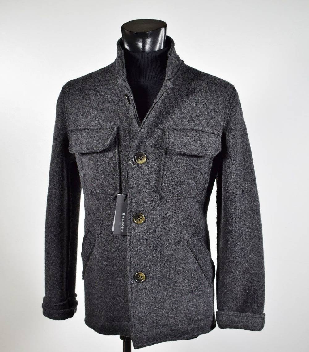 Become Giacca sportiva become in lana cotta sfoderata slim fit Comprare a buon mercato