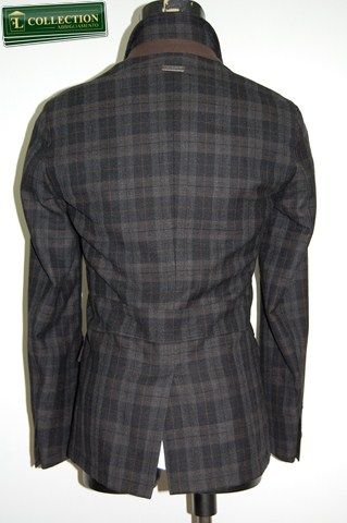 John Barritt Giacca lana slim fit con paravento John Barritt Grande vendita