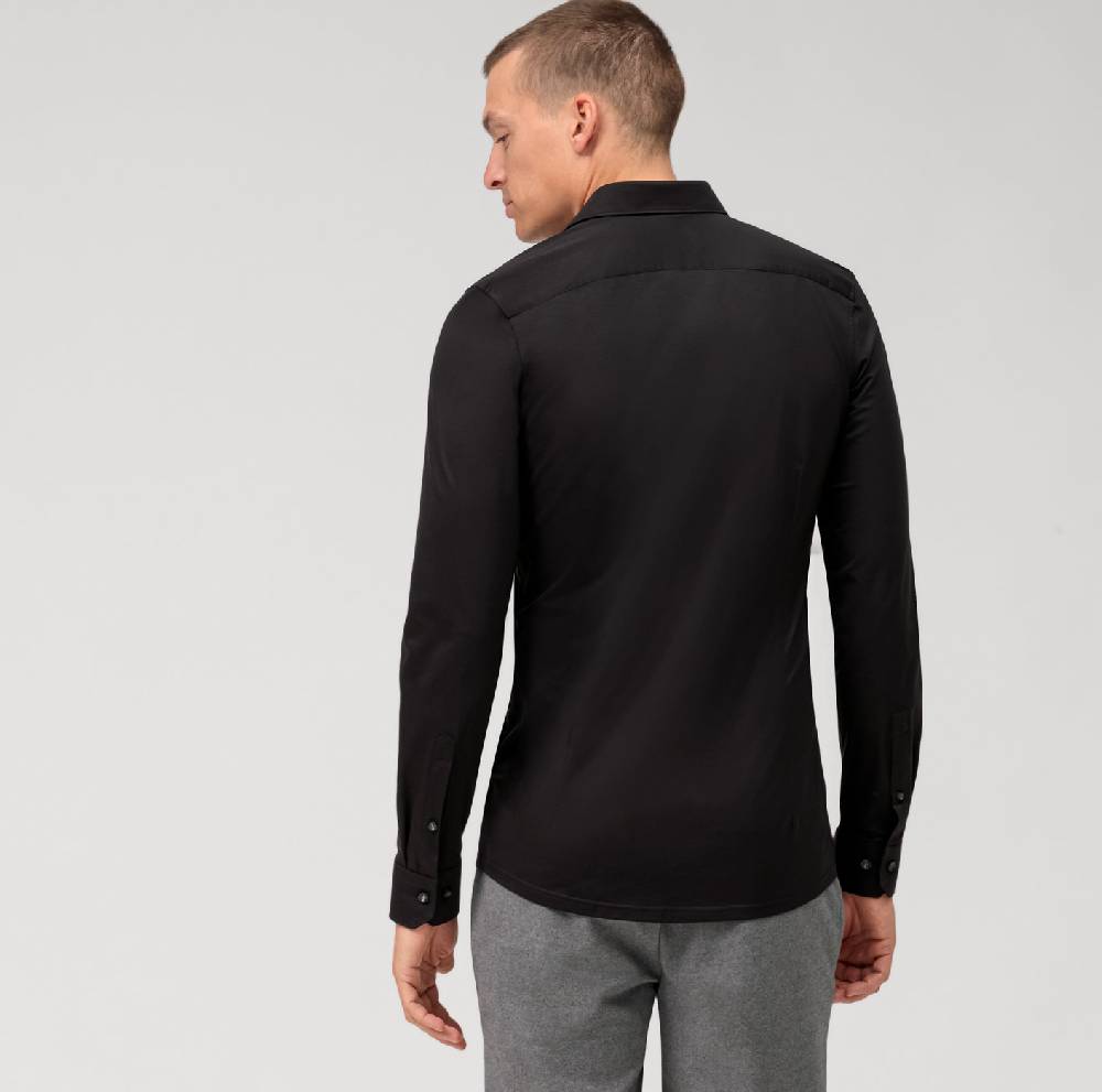 Olymp Camicia olymp nera in jersey super slim fit Lightning offer