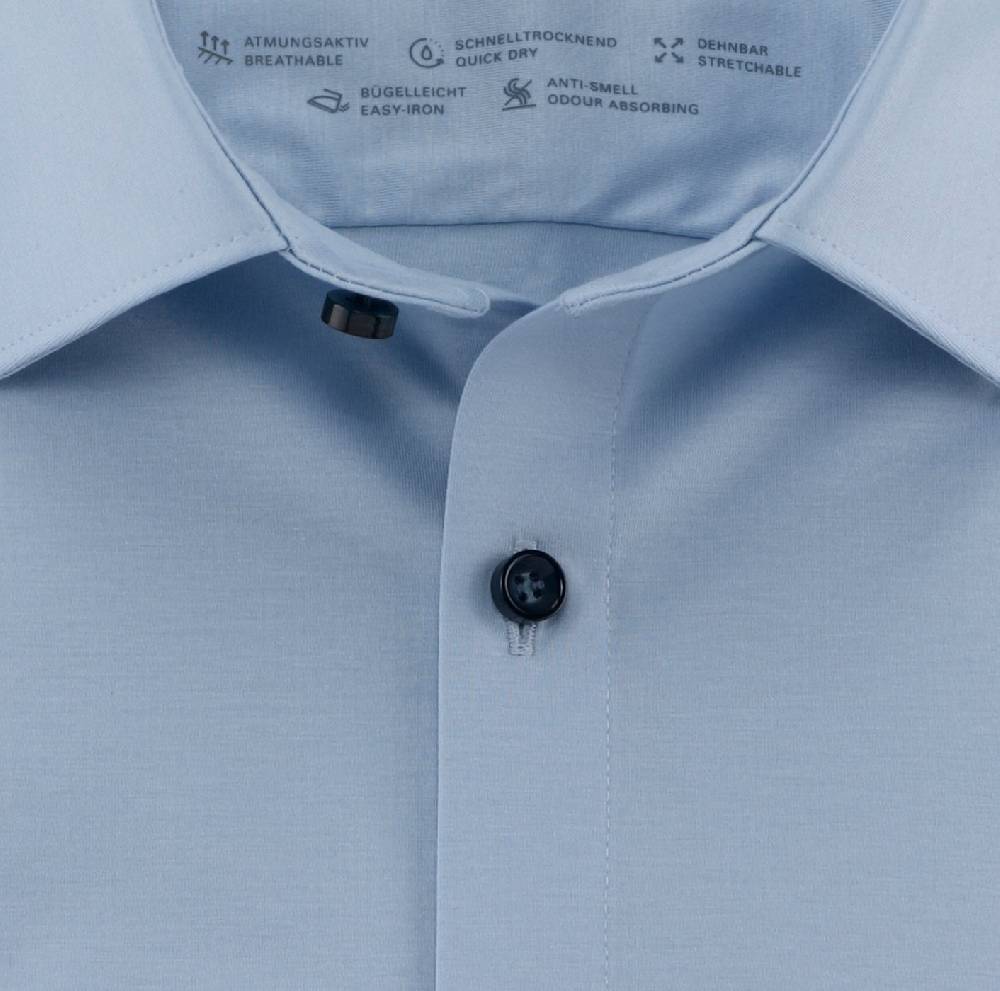Olymp Camicia olymp celeste in jersey super slim fit Grandi sconti