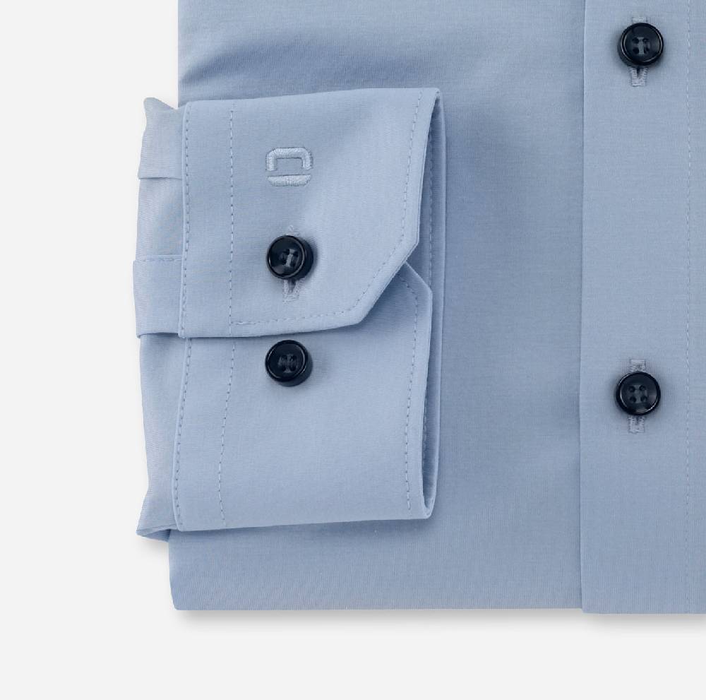 Olymp Camicia olymp celeste in jersey super slim fit Grandi sconti