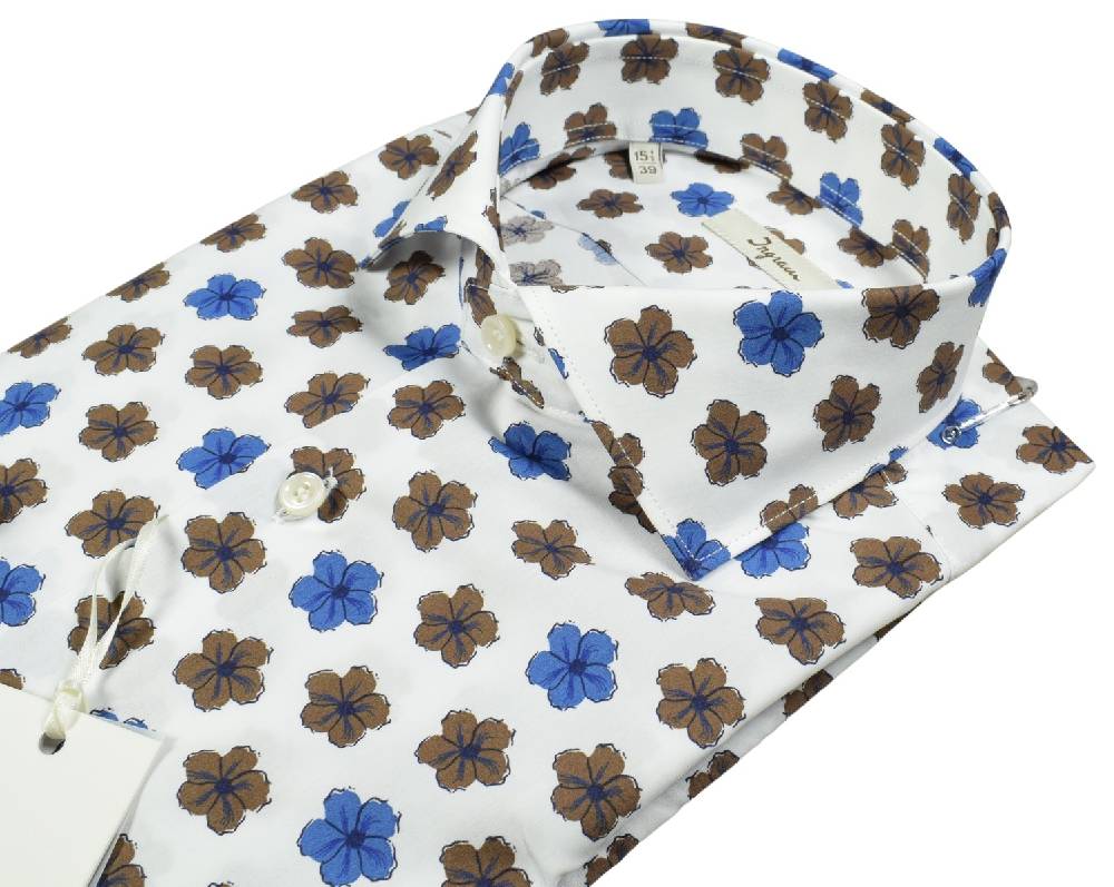 Ingram Camicia ingram fantasia floreale in puro cotone slim fit Nuovi prodotti