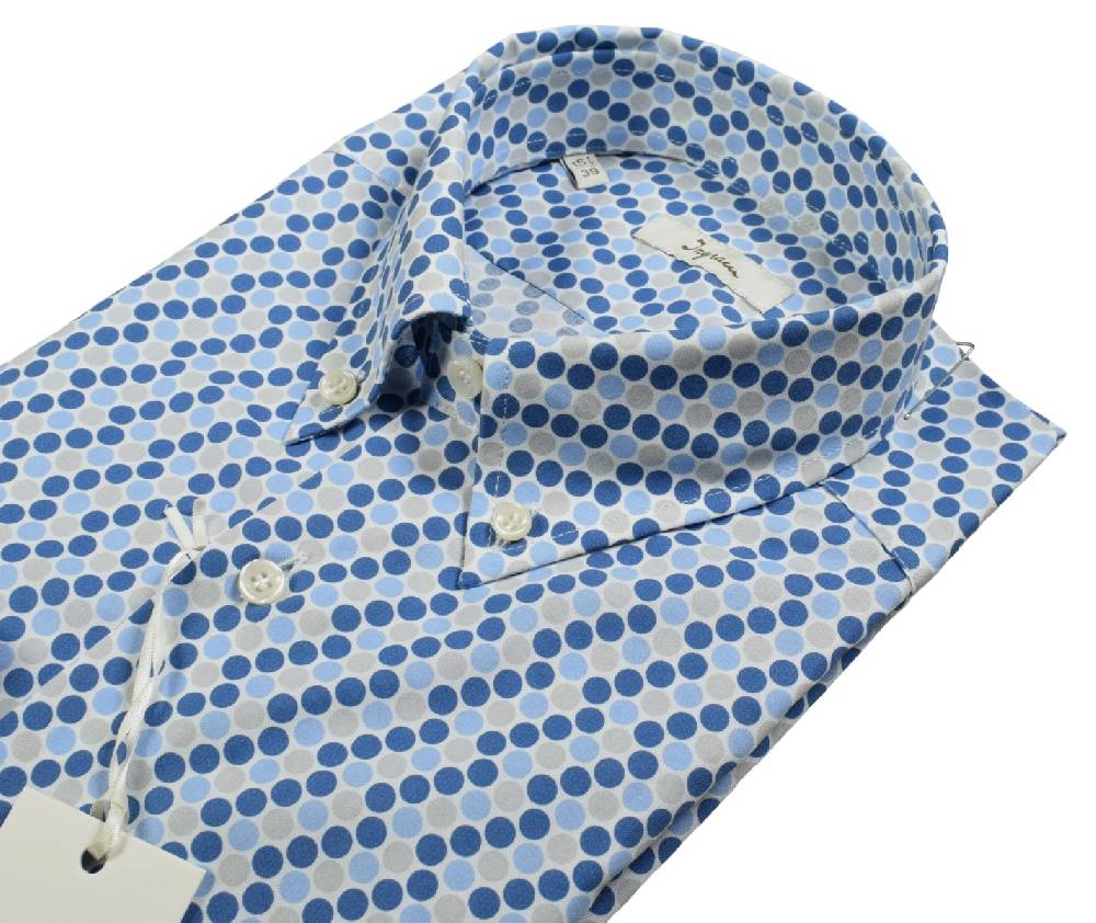 Ingram Camicia ingram button down fantasia geometrica cotone stretch Enormi risparmi
